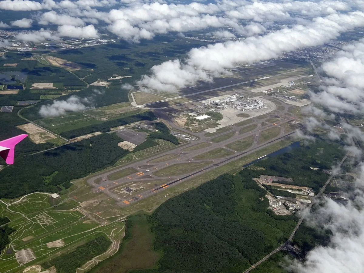 Aerial view of New Chitose Airport