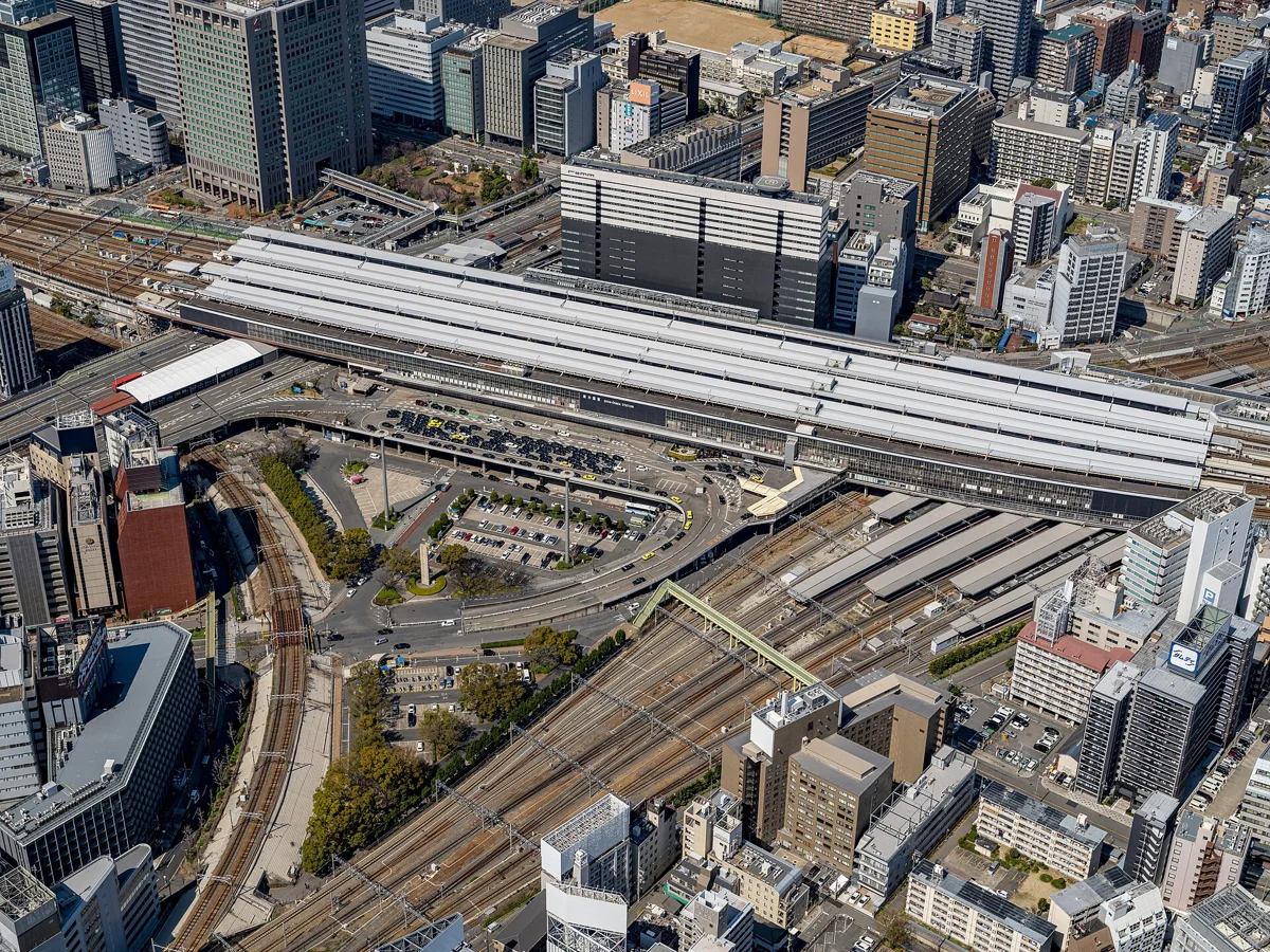 Shin-Osaka Station and surrounding streets