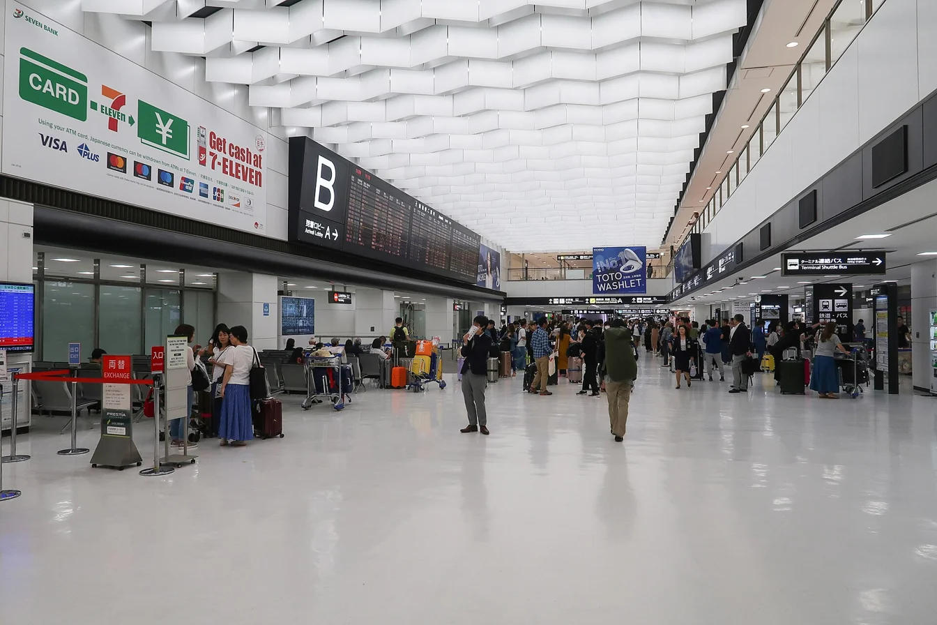 Arrival hall at Narita Airport Terminal 2